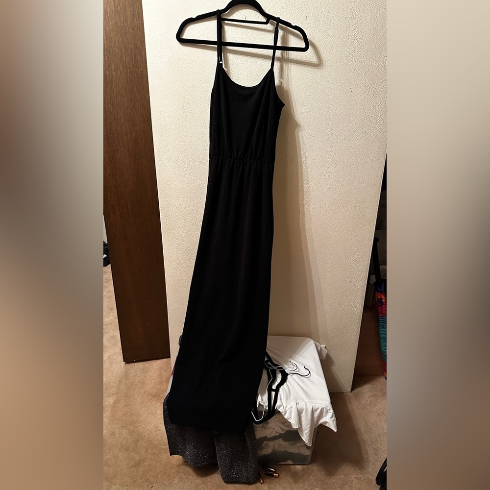 JACQUELINE de YONG Black Strappy Maxi Dress Size Small NWOT